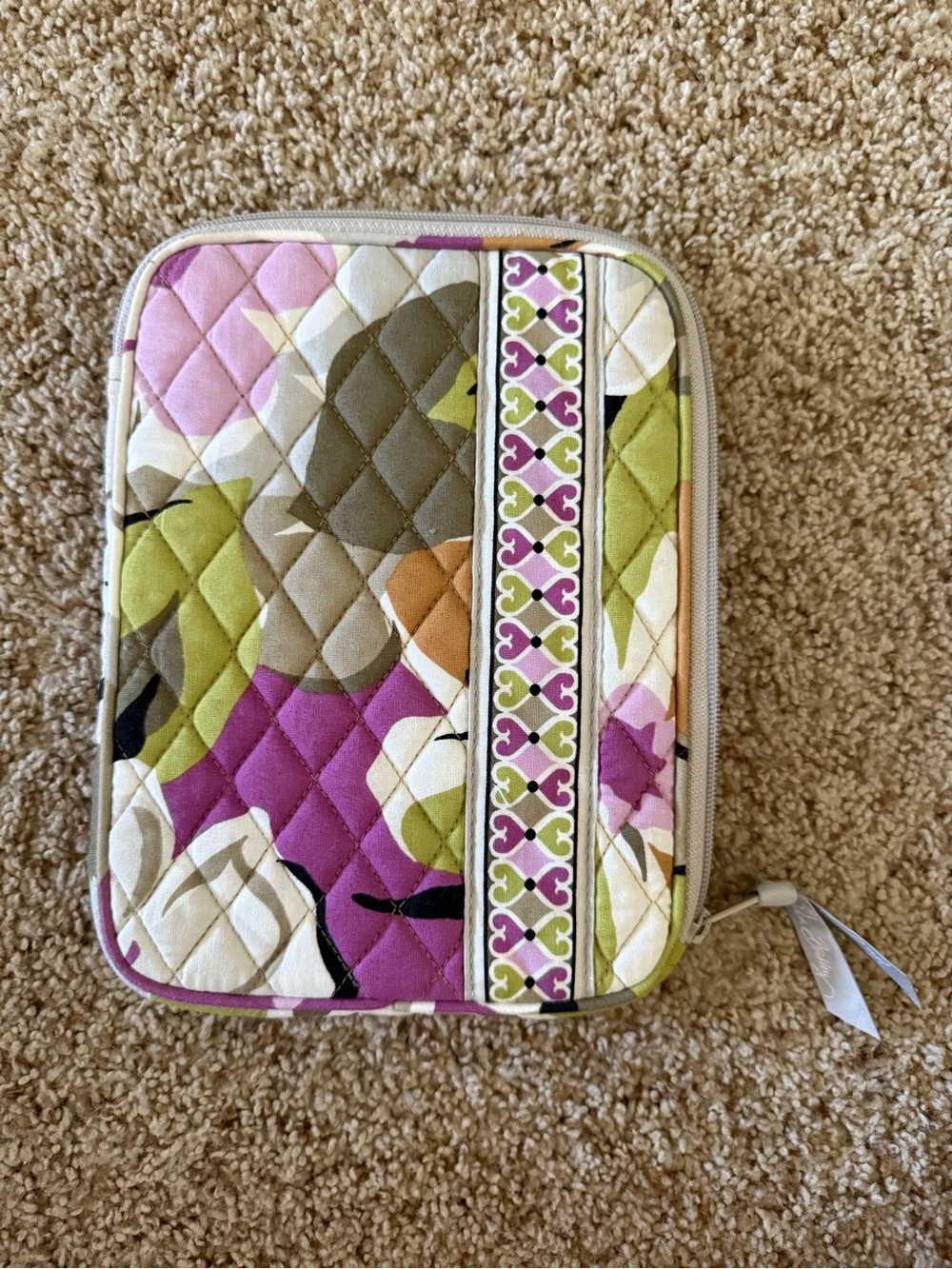 Vera Bradley Portobello Road E-Reader Tablet Sleeve Quilted Floral Zip Case